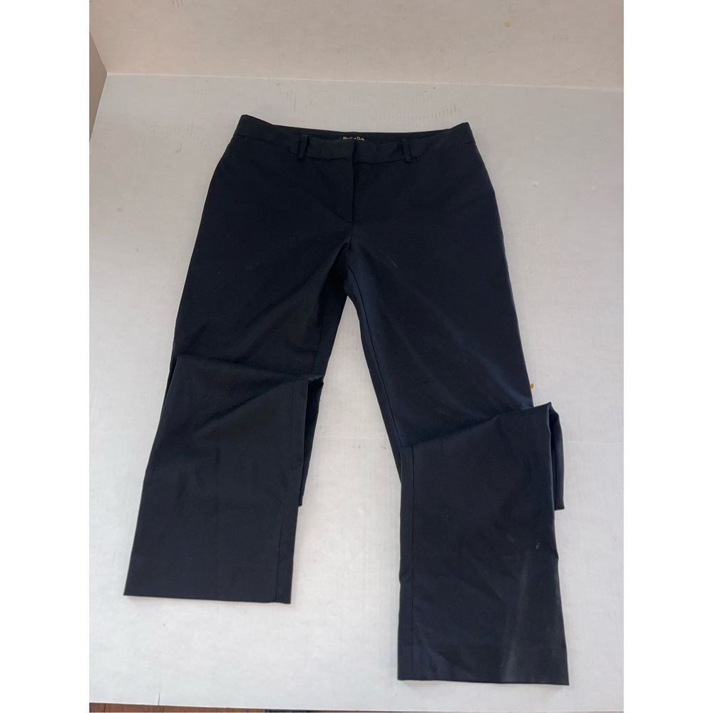 Massimo Dutti Women's Suit Trousers US 4 Black 100% Wool Straight Dress Pants
